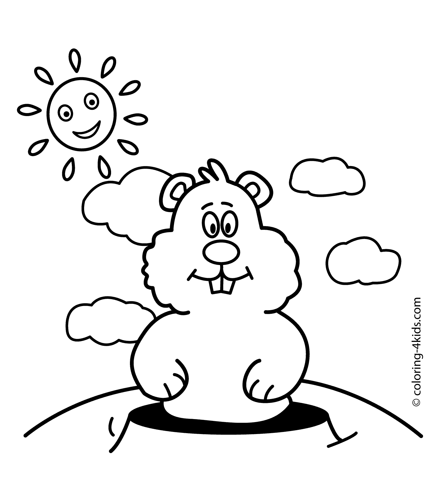 February Coloring Pages Groundhog Day For Kids 12 Printable Free - Free Printable Groundhog Day Booklet