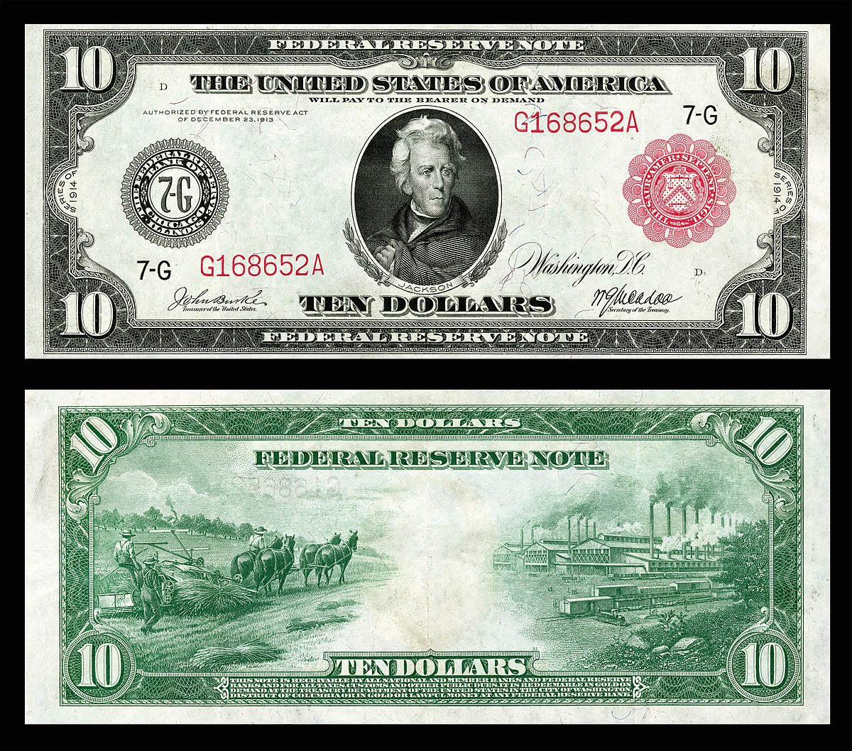 Federal Reserve Note - Wikipedia - Free Printable Million Dollar Bill