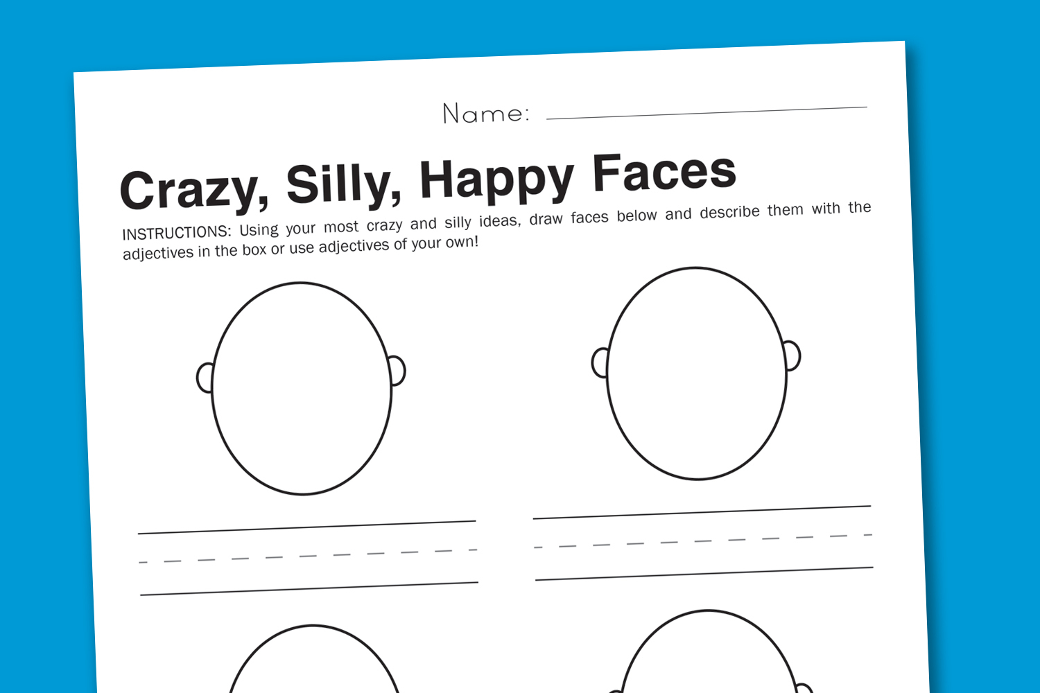 Feelings Worksheet - Silly Faces To Express Emotions - Free Printable Pictures Of Emotions