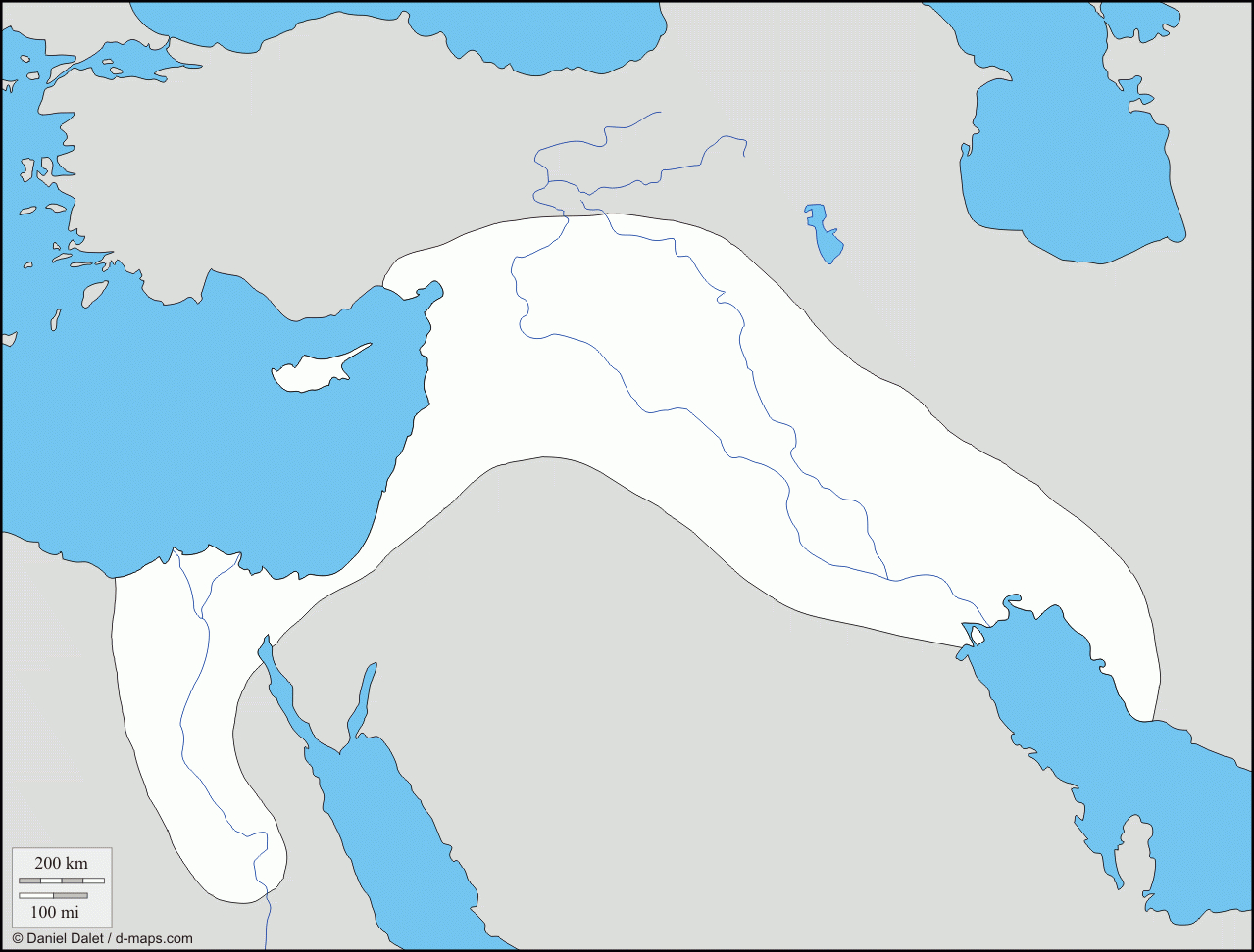 Fertile Crescent (Mesopotamian And Egypt) : Free Map, Free Blank Map - Free Printable Map Of Mesopotamia