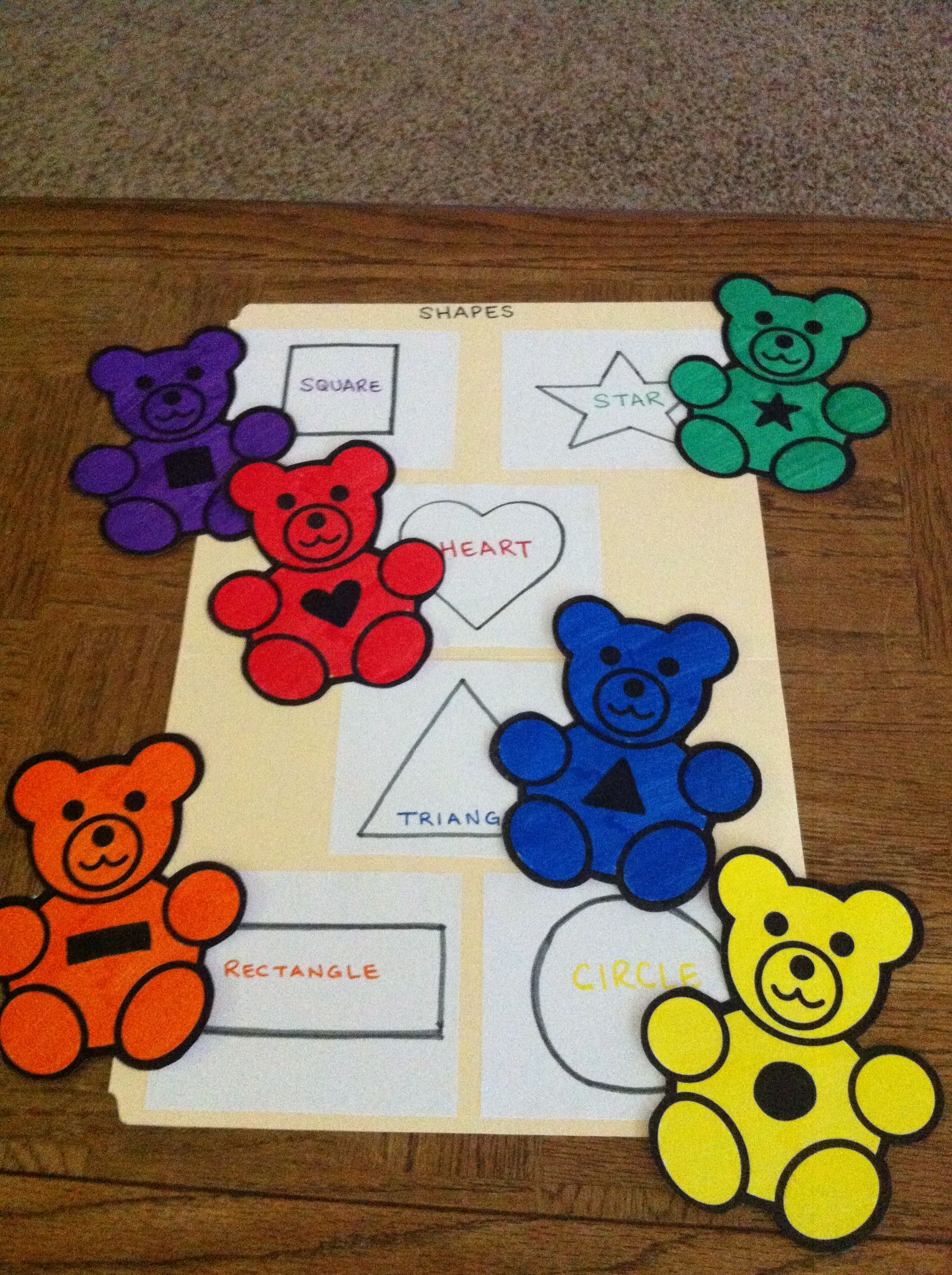 File Folder Game For Preschoolers-- Shape Matching | Teaching - Free Printable Math File Folder Games For Preschoolers