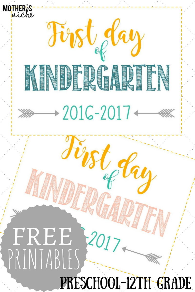 First Day Of School Signs: Free Printables *pre-School- 12Th Grade* - First Day Of School Printable Free