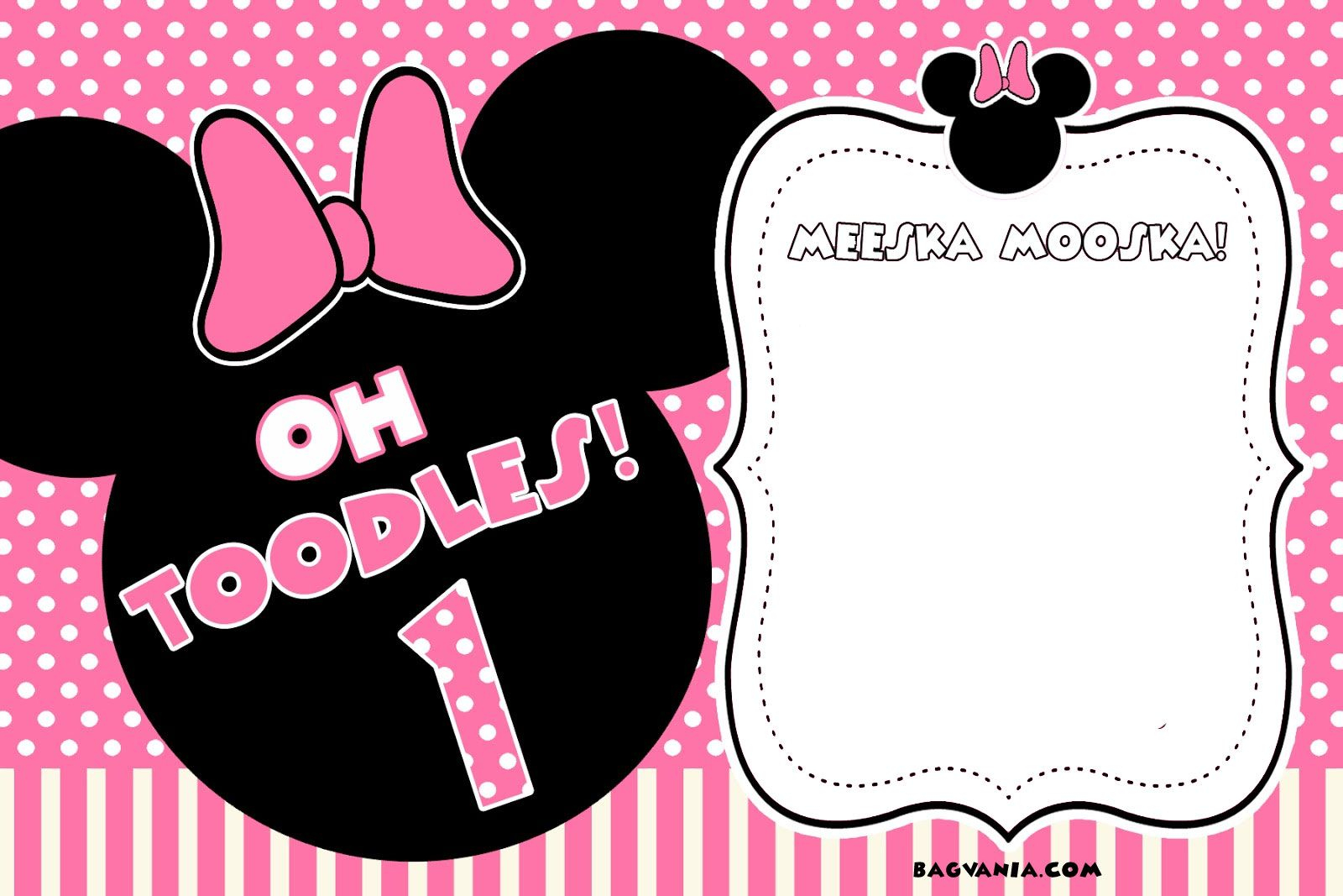 First Free Printable Minnie Mouse Invitations - 6.1.kaartenstemp.nl • - Free Mickey Mouse Printable Templates