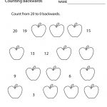 First Grade Counting Backwards Worksheet Printable | Math   Free Printable Counting Worksheets 1 20