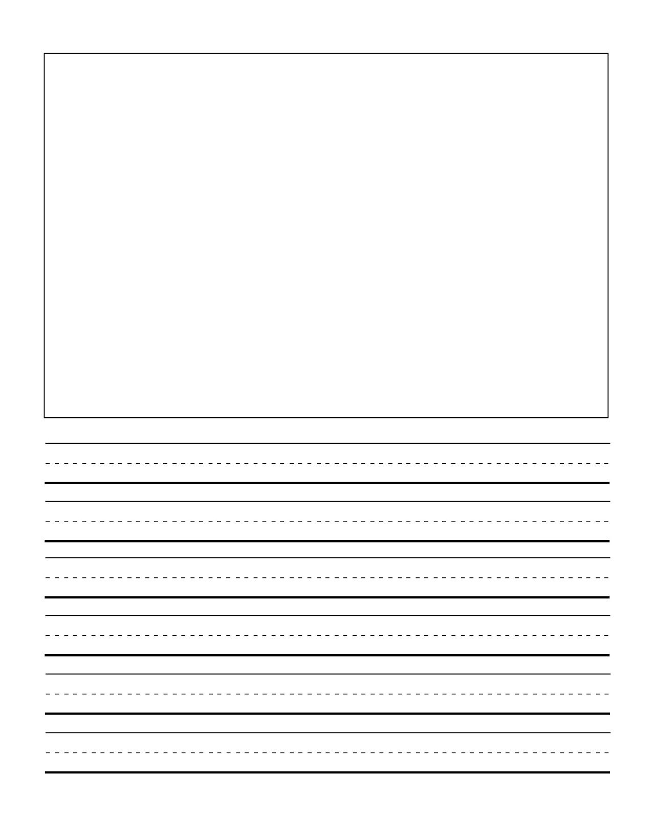 First Grade Writng Paper Template With Picture | Journal Writing - Free Printable Handwriting Paper For First Grade