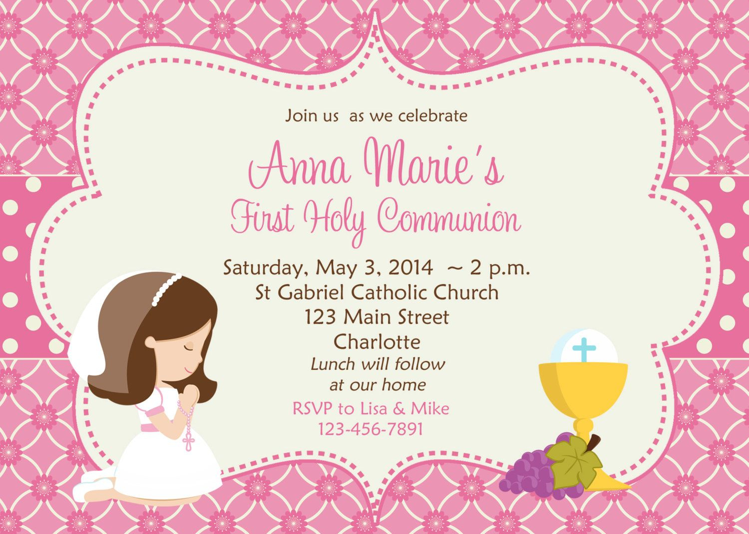 First+Holy+Communion+Invitation+Cards+Free | Sara&amp;#039;s First Holy - Free Printable 1St Communion Invitations