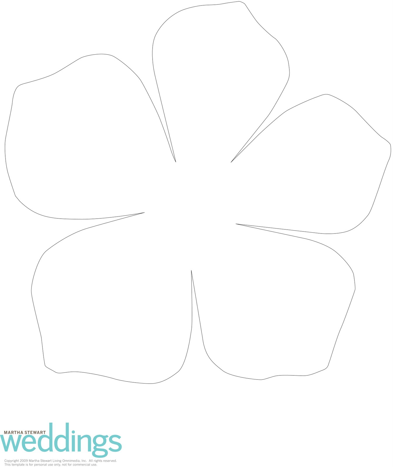 Five Petal Flower Clip Art Clipart Collection - 5 Petal Flower Template Free Printable