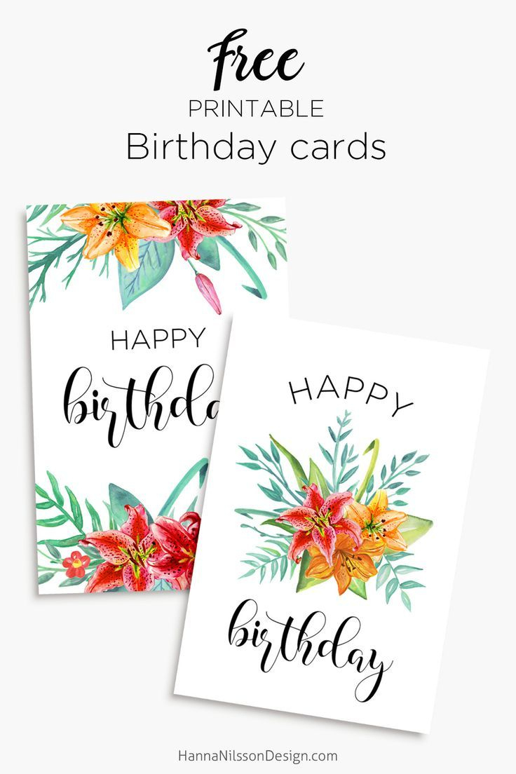 Floral Birthday Cards | Free Birthday Card Printables | Birthday - Free Printable Birthday Cards For Mom From Son