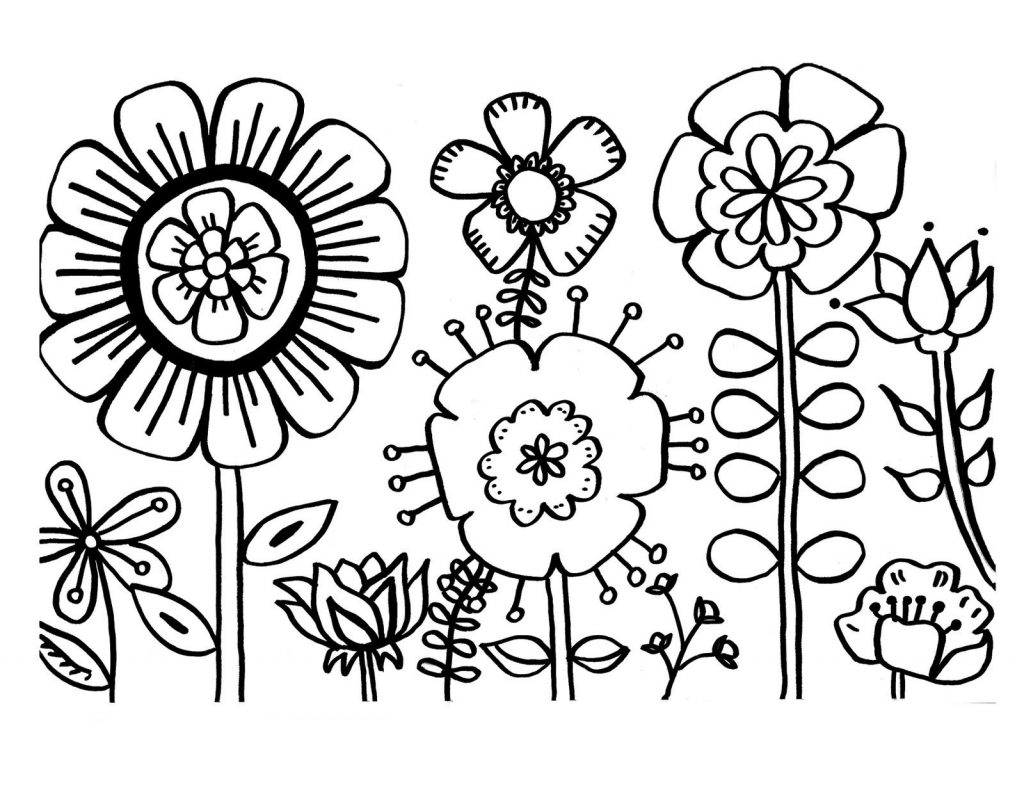 Flowers Coloring Pages Free Printable #6503 - Free Printable Flowers