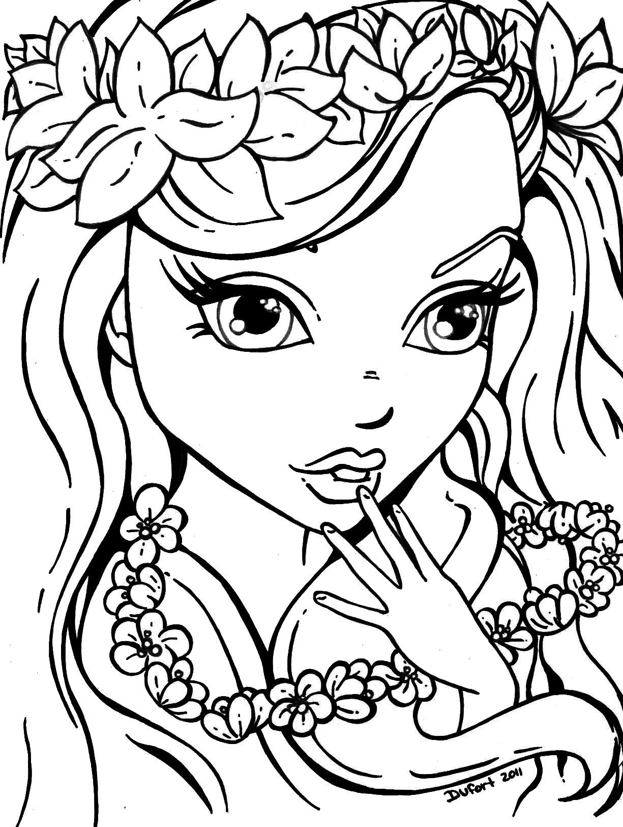 Flowers_Girl | Stamps, Coloring Pages | Pinterest | Coloring Pages - Free Printable Coloring Pages For Teens