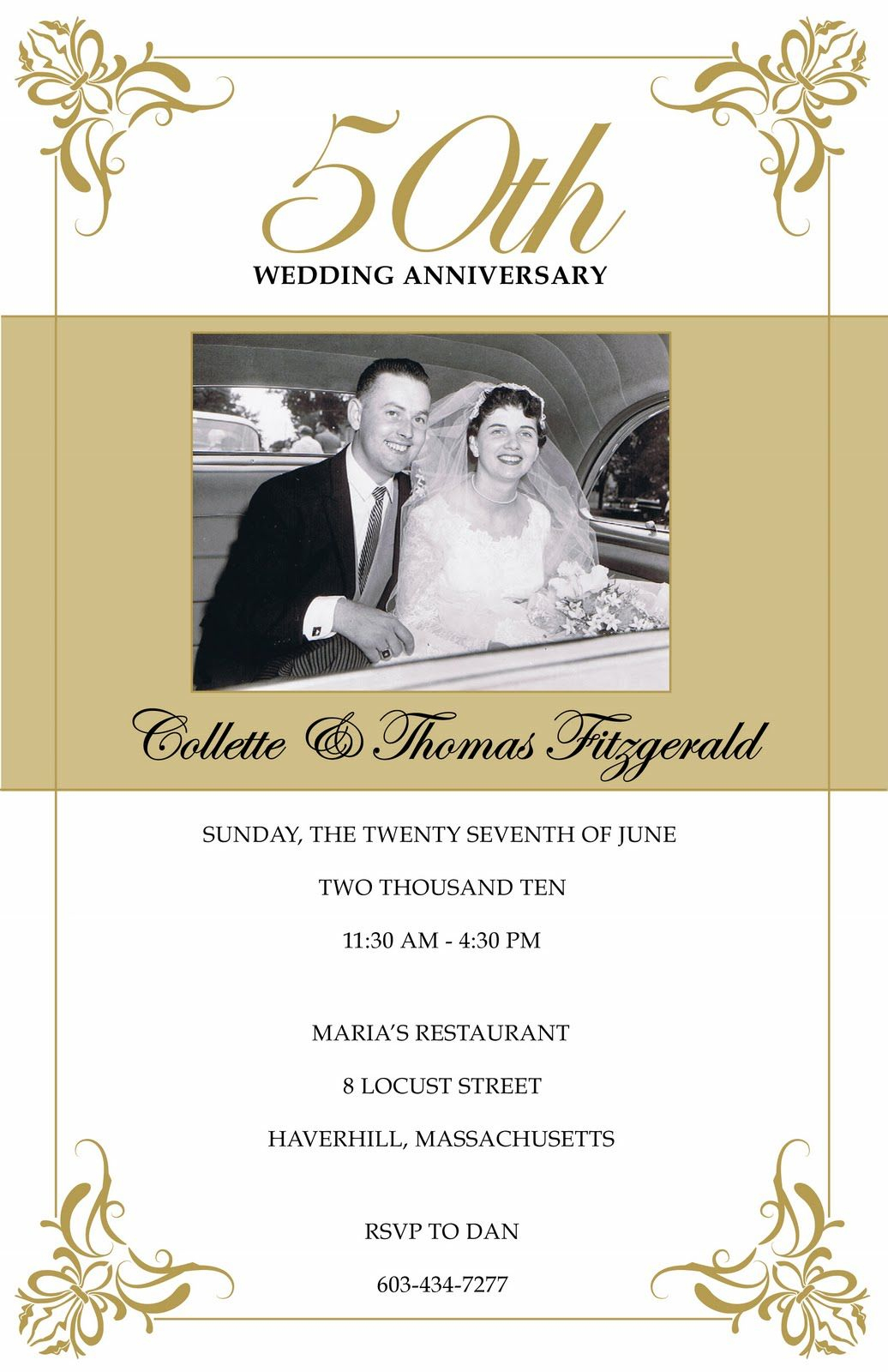 Free 50Th Wedding Anniversary Invitations Printable | 50Th - Free Printable 50Th Anniversary Cards