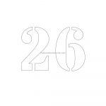 Free 8 Inch 26 Number Stencil   Freenumberstencils   Free Printable Fancy Number Stencils