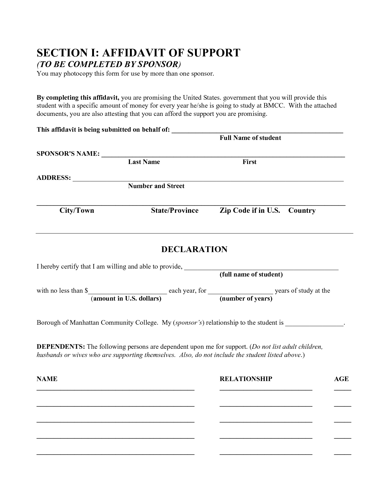 Free Affidavit Formbeunaventuralongjas - Affidavit Templates - Free Printable Legal Documents Forms