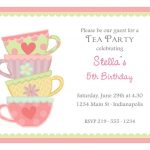 Free Afternoon Tea Party Invitation Template | Tea Party | Pinterest   Free Printable Kitchen Tea Invitation Templates