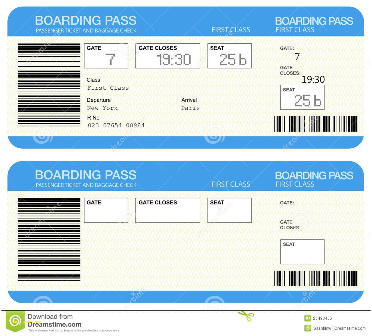 Free Airline Ticket Boarding Pass Vector Download  Template Pics - Free Printable Boarding Pass