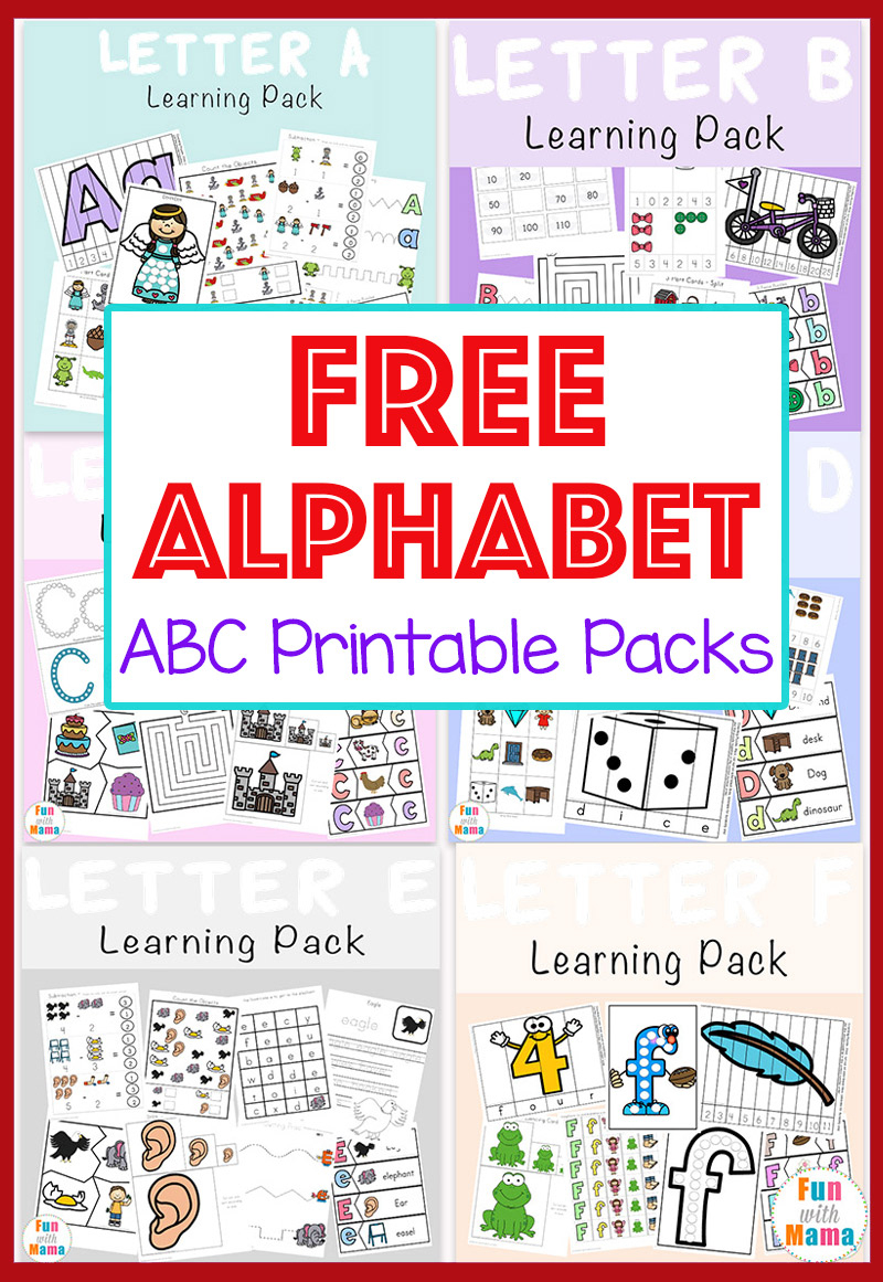 Free Alphabet Abc Printable Packs - Fun With Mama - Free Printable Images