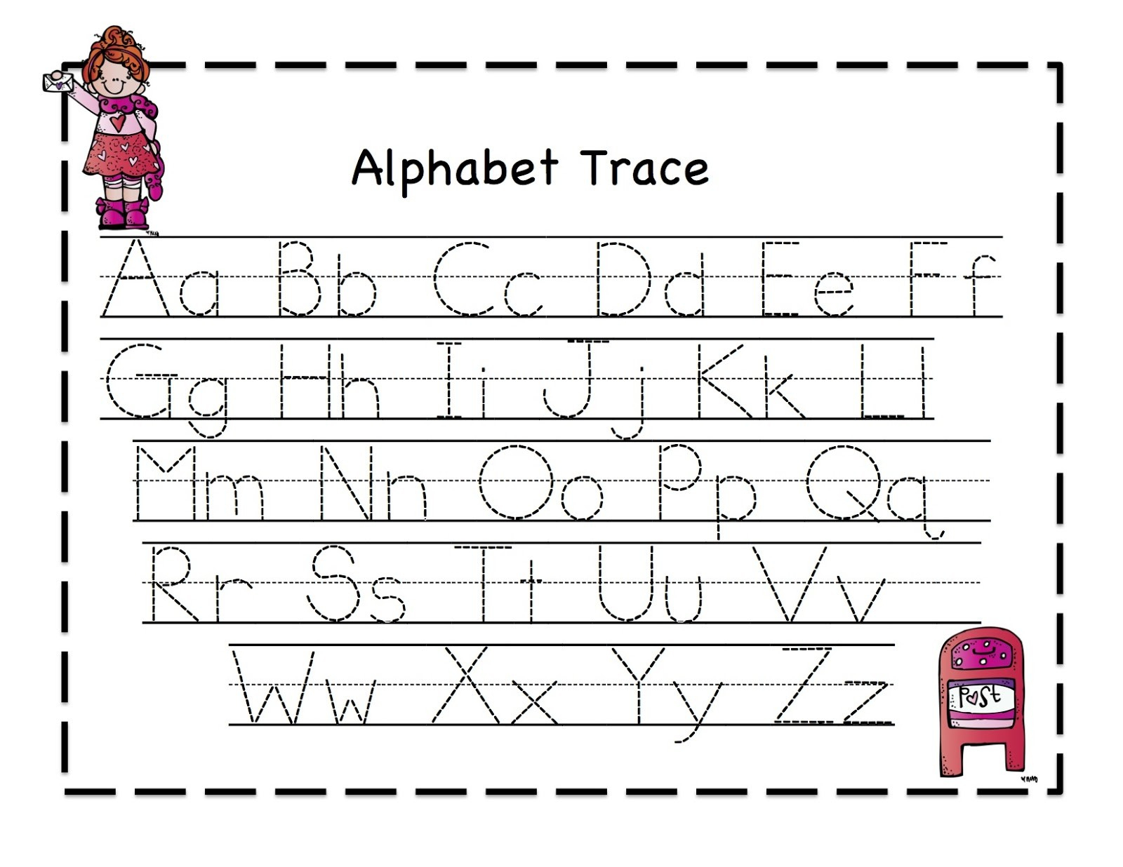 Free Alphabet Tracing Worksheets Free Printable Preschool Worksheets - Free Printable Tracing Alphabet Worksheets