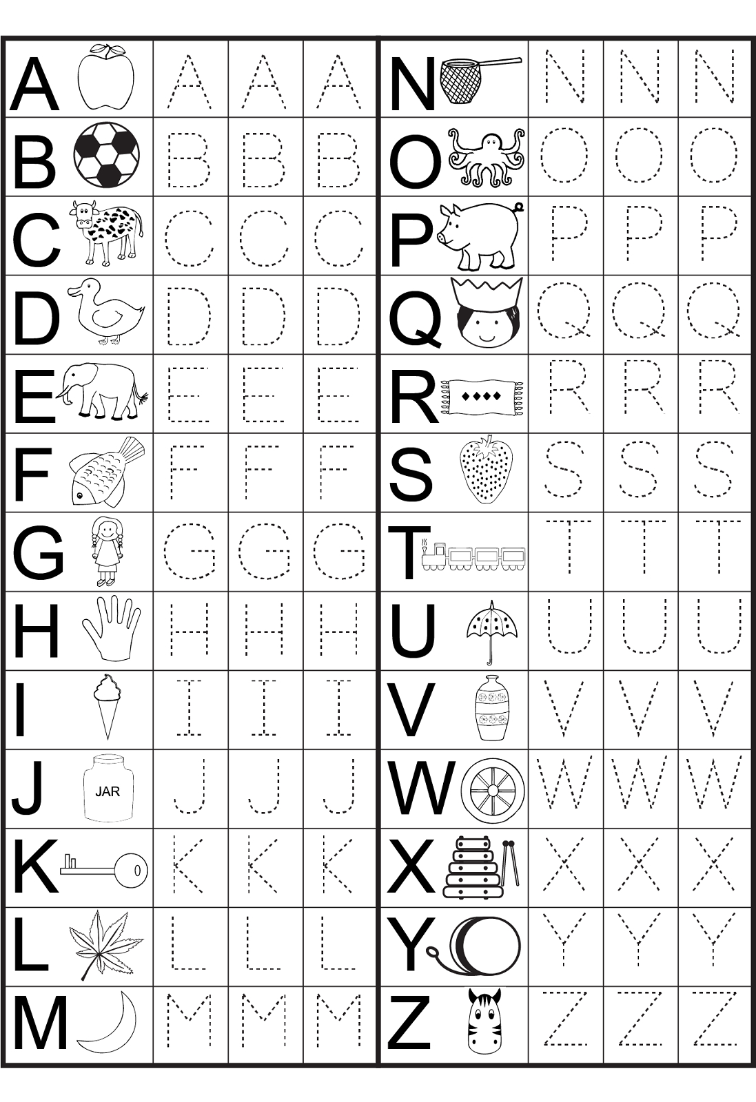 Free Alphabet Worksheets For The Beginners Kiddo Shelter Printable - Free Printable Alphabet Worksheets For Kindergarten