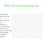 Free Baby Shower Scattergories Printable With Fill In Letters To   Scattergories Free Printable Sheets