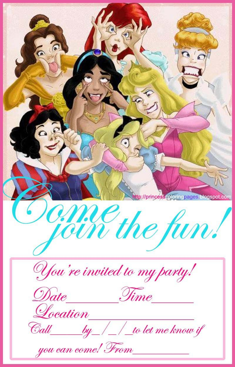 Free Ballerina Party Printables | Funny Disney Princesses Free - Free Princess Printable Invitations