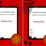 Free Basketball Birthday Invitation Templates Free Printable Themed   Basketball Invites Free Printable
