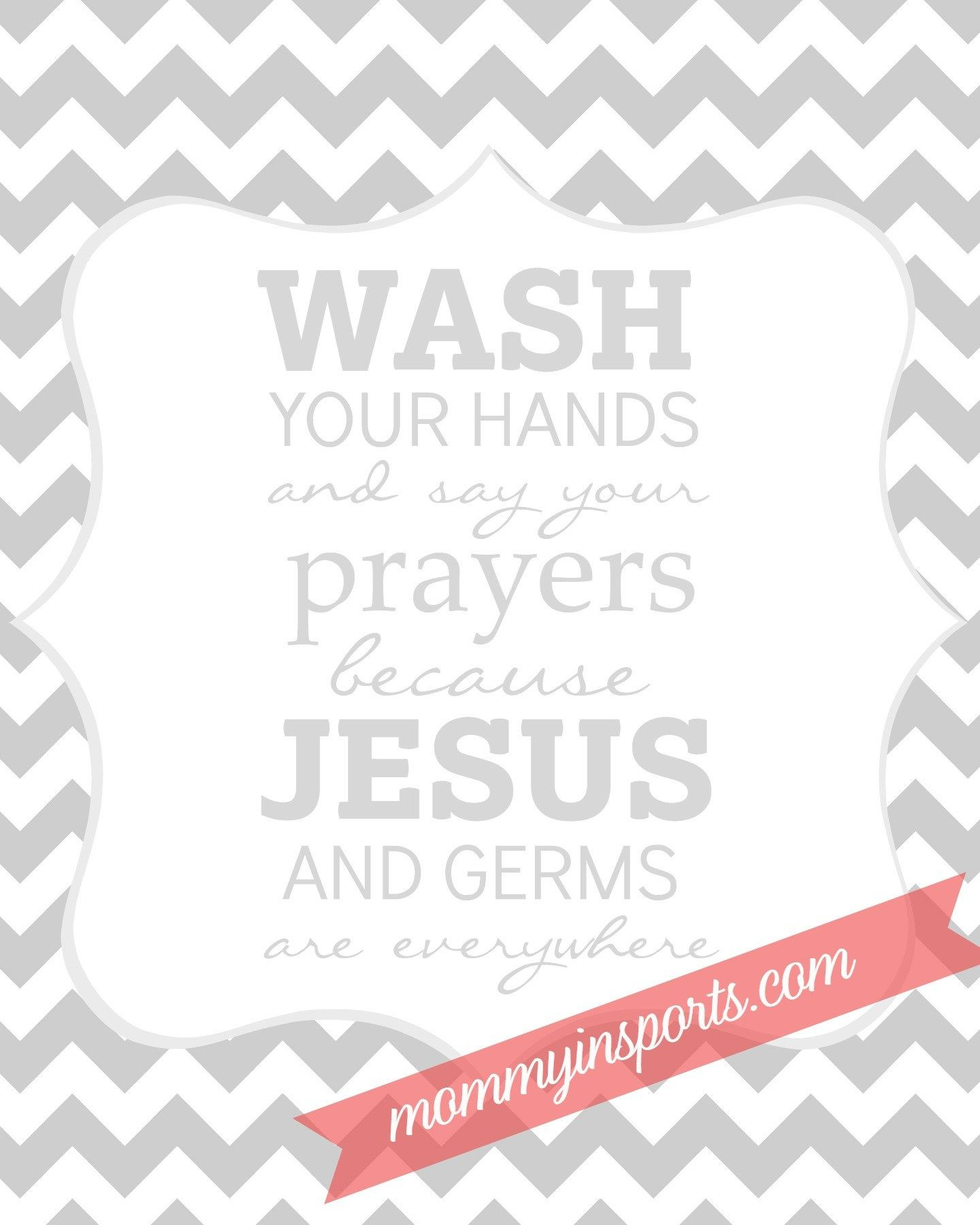 Free Bathroom Printable | Camp Ideas | Bathroom, Bathroom - Wash Your Hands And Say Your Prayers Free Printable