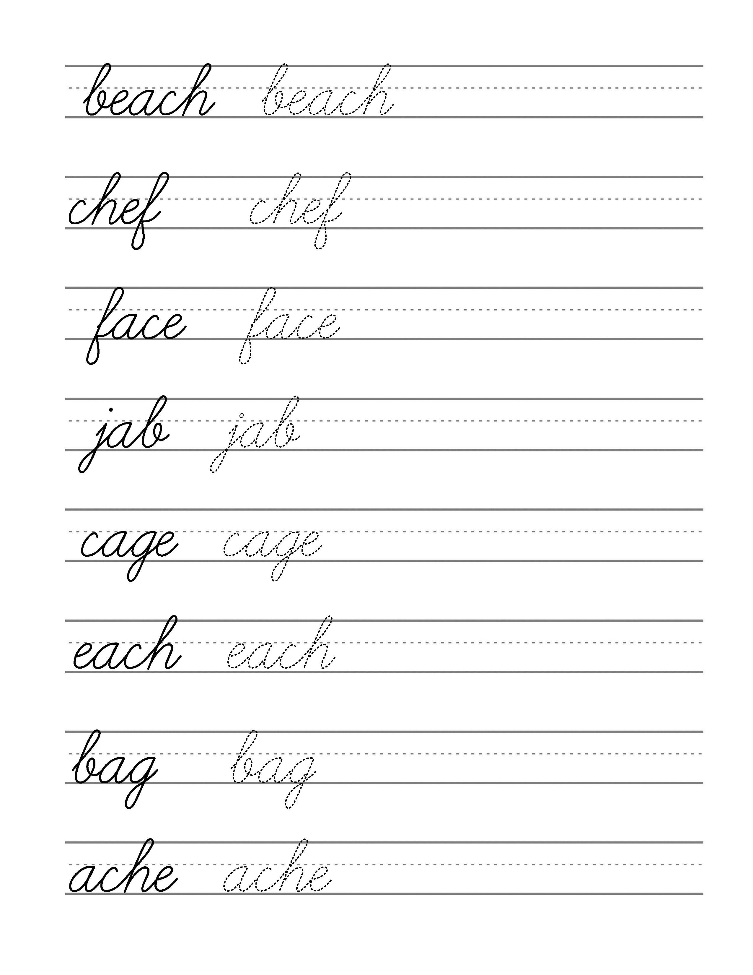 Free Printable Cursive Writing Paragraphs Free Printable