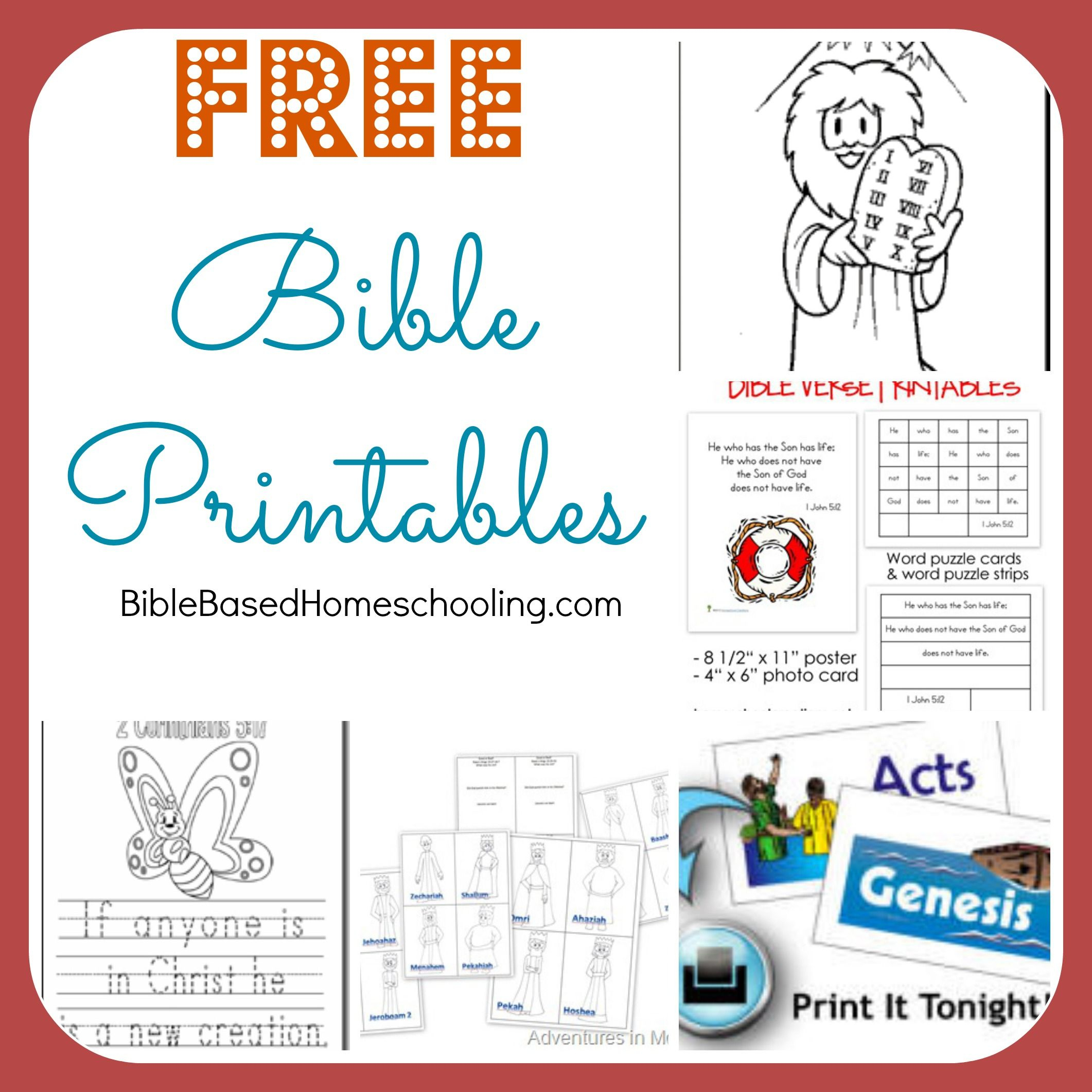 Free Bible Printables | Ultimate Homeschool Encouragement - Free Printable Children&amp;amp;#039;s Bible Lessons