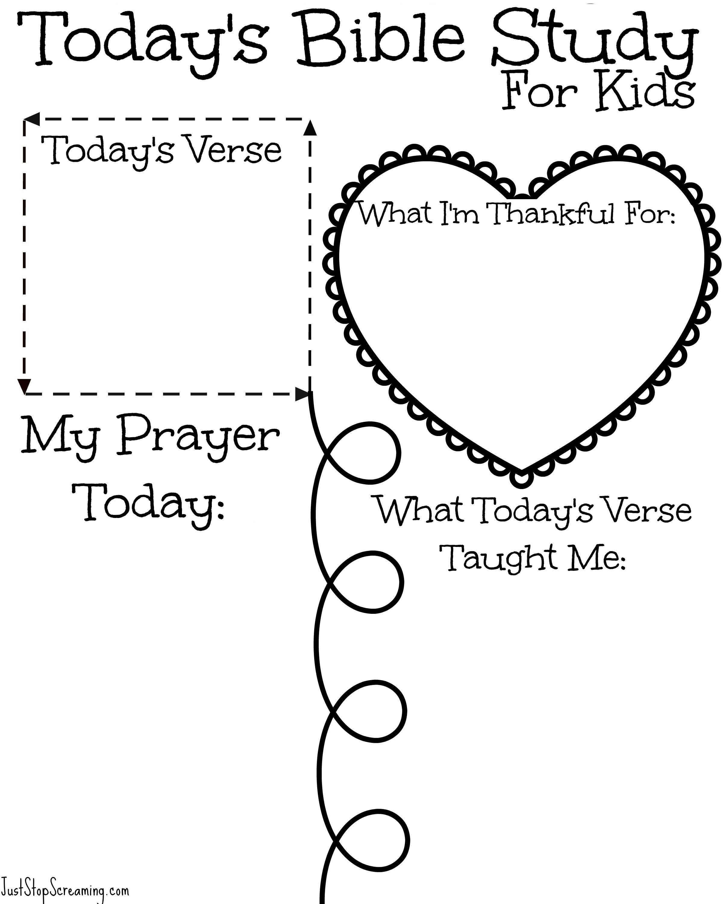 Free Bible Study Printable For Adults And Kids | Bullet Journal - Free Printable Sunday School Lessons For Youth