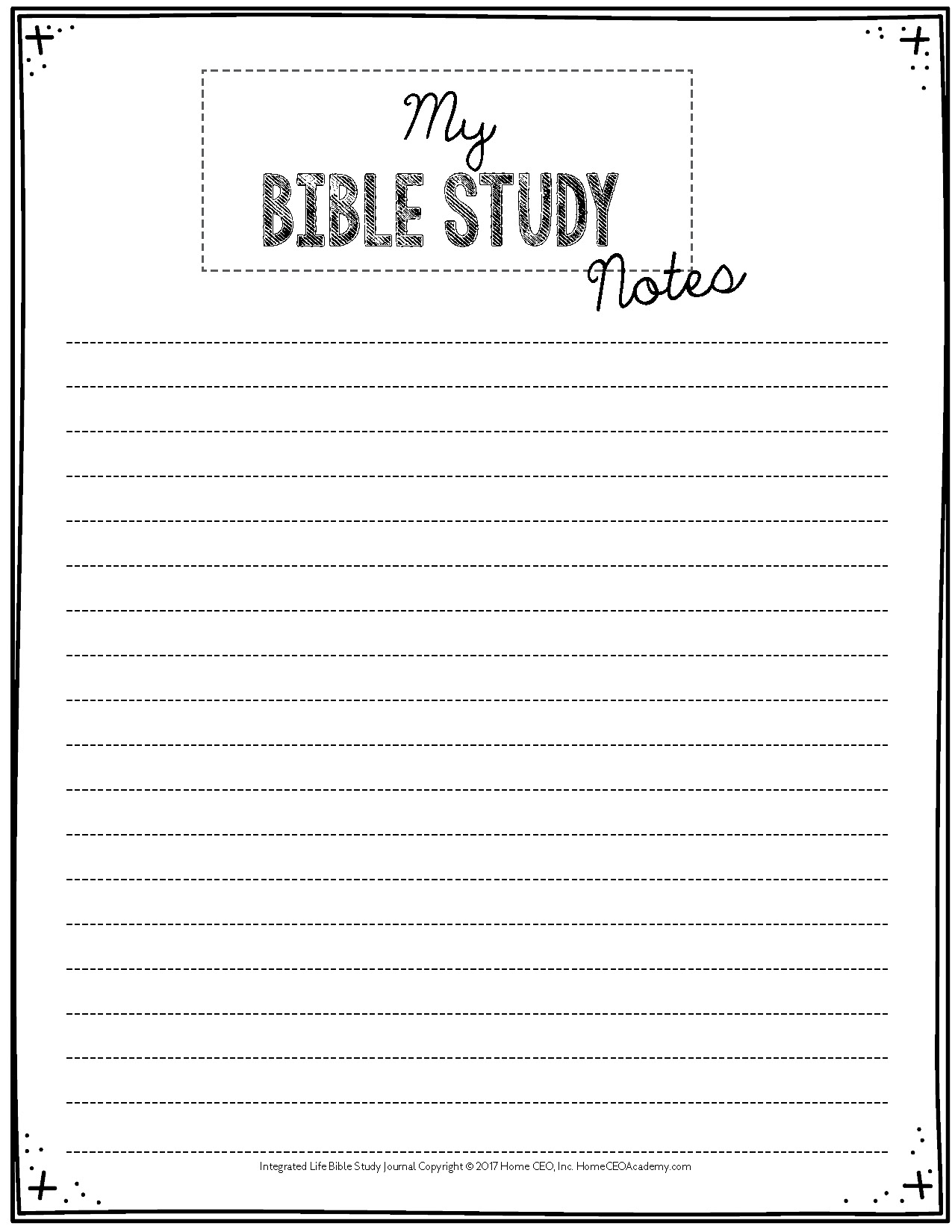 Free Bible Study Printables - Free Printable Bible Study Journal Pages