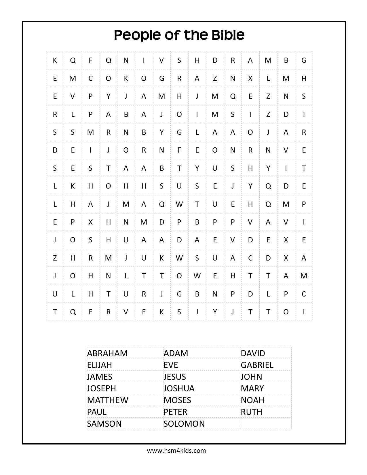 Free Bible Word Search For Kids. Free And Printable! | Kids - Free Printable Catholic Word Search