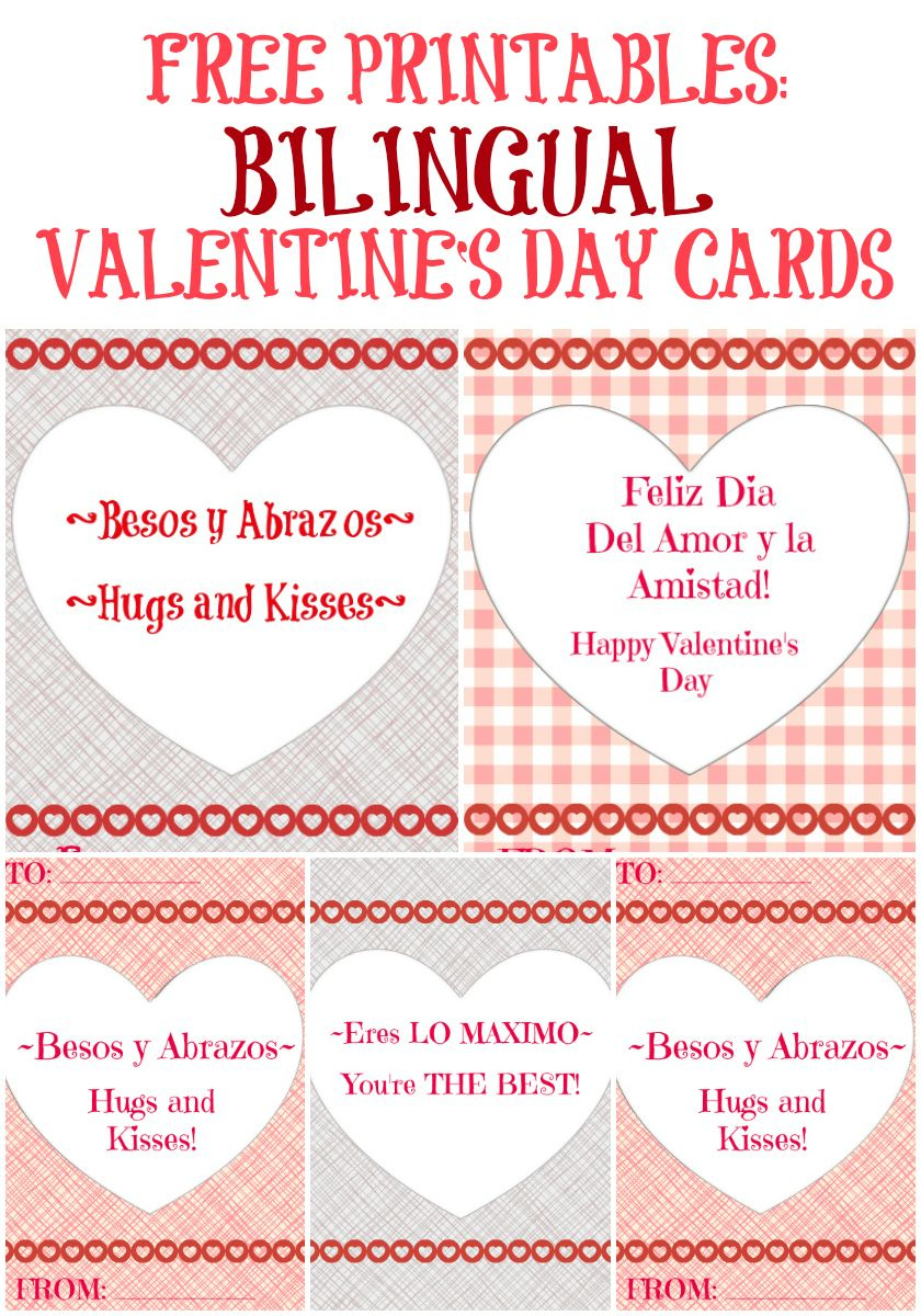 Free Bilingual Valentine&amp;#039;s Day Cards! | Art/music/spanish/science - Free Spanish Mothers Day Cards Printable