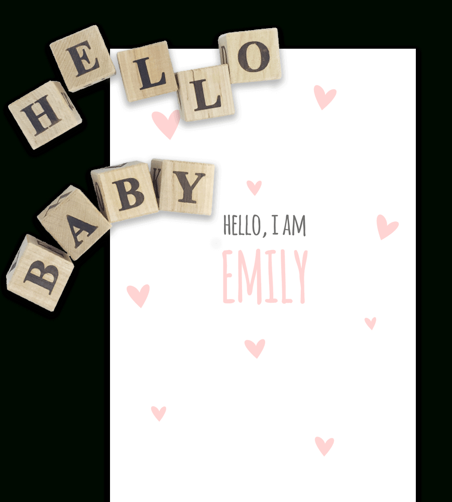 Free Birth Announcement Templates For Word | Temploola - Free Printable Baby Birth Announcement Cards