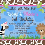 Free Birthday Party Invitation | Craft For Amber | Pinterest   Jungle Theme Birthday Invitations Free Printable