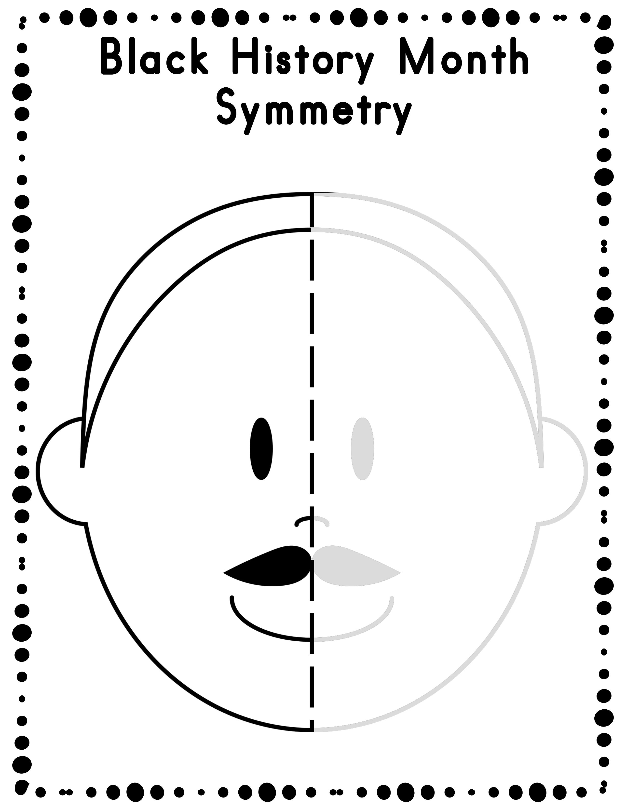 Free Black History Month Symmetry Activity Worksheets | Freebies For - Free Printable Black History Month Word Search