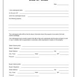 Free Blank Bill Of Sale Form   Download Pdf | Word   Free Printable Generic Bill Of Sale