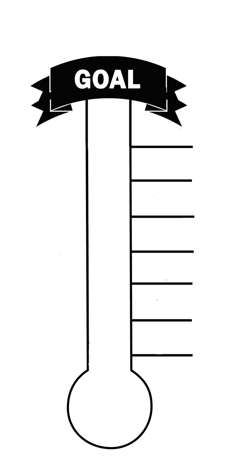 Free Blank Thermometer, Download Free Clip Art, Free Clip Art On - Free Printable Goal Thermometer Template