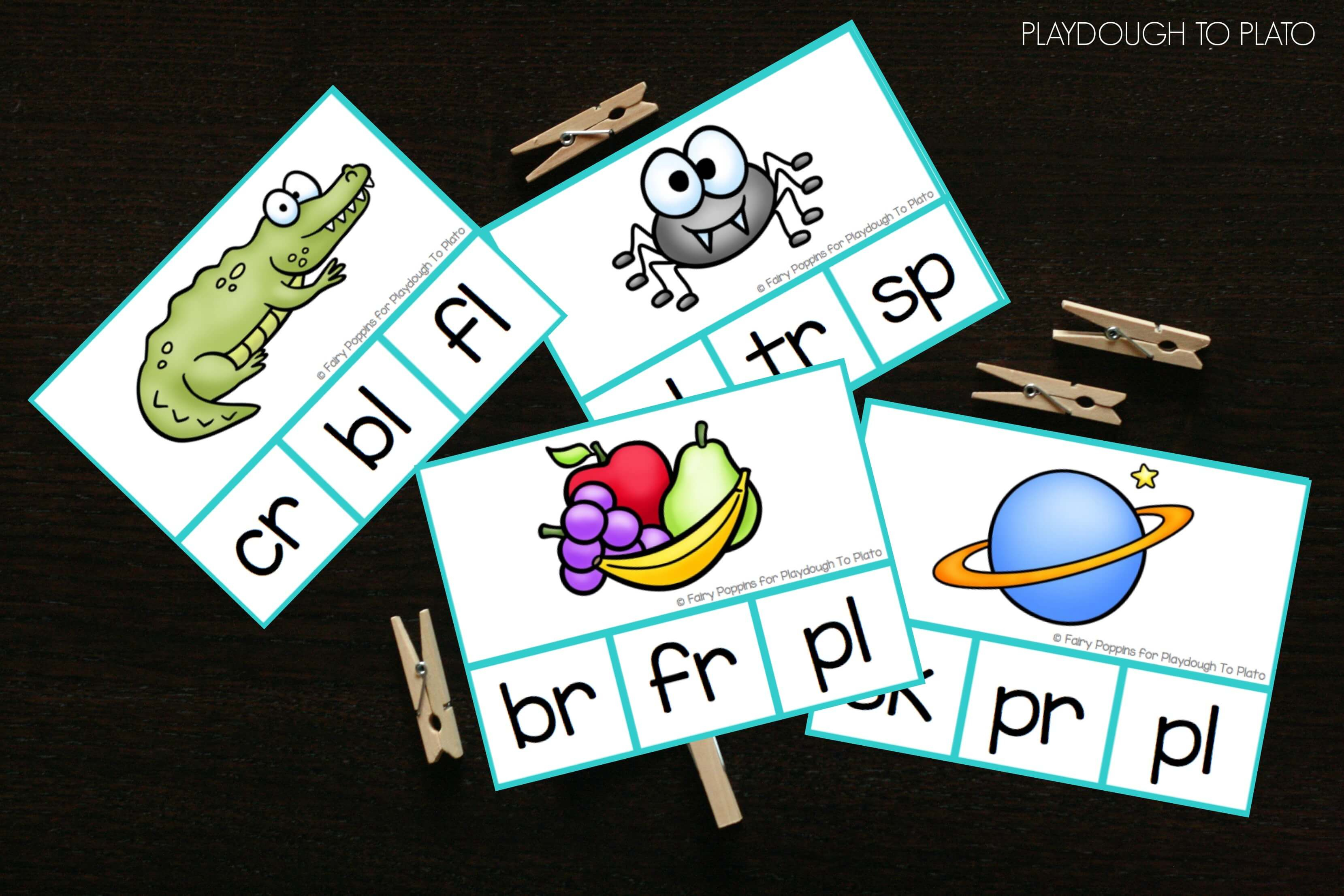 Free Blends Cards And Dice - Playdough To Plato - Free Printable Blending Cards