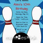 Free Bowling Party Invitations Templates With Blue Background Colors   Free Printable Bowling Ball Template
