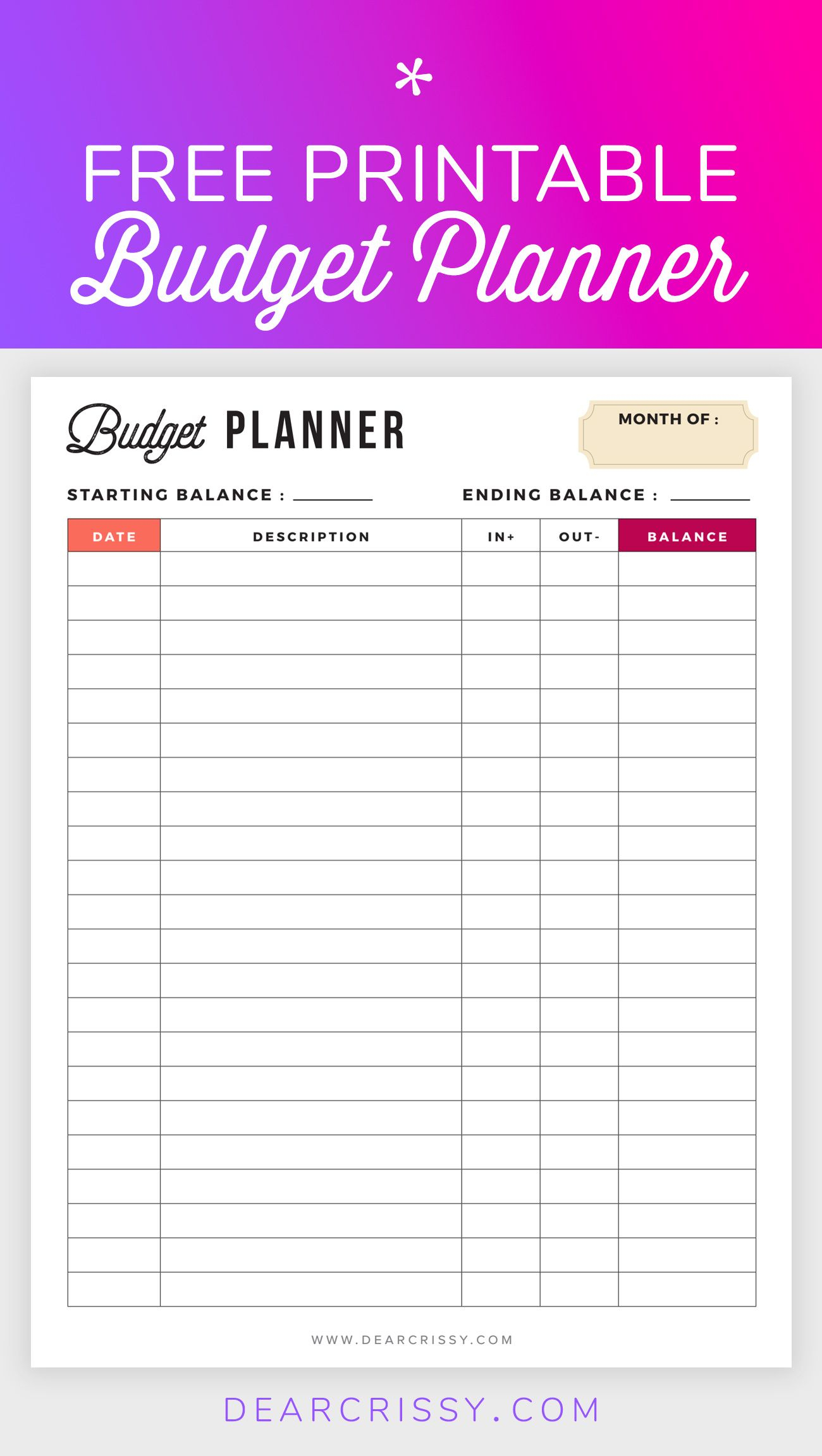 Free Budget Planner Printable - Printable Finance Planner | Home - Free Printable Bill Planner