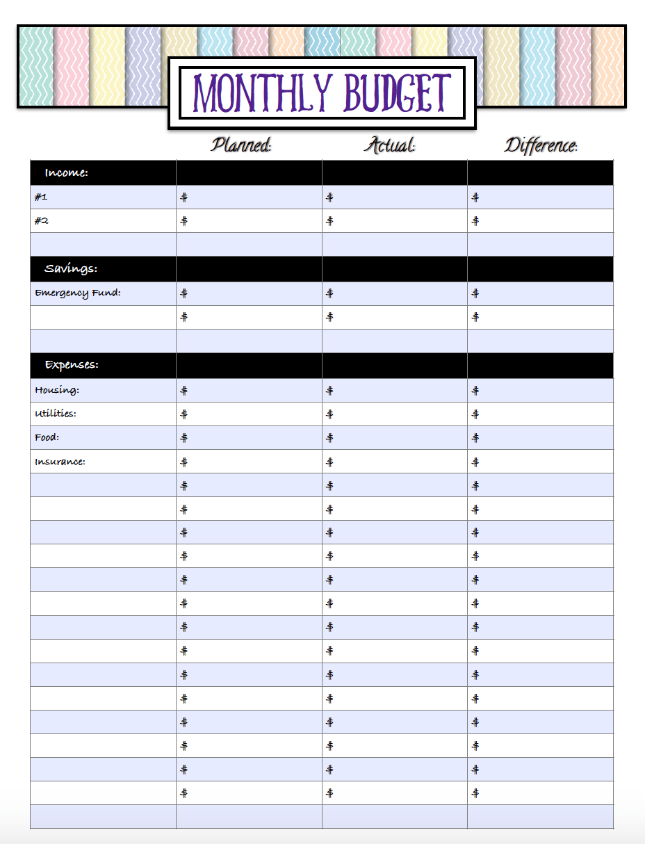 Free Budgeting Printables: Expense Tracker, Budget, &amp;amp; Goal-Setting - Free Printable Daily Expense Tracker