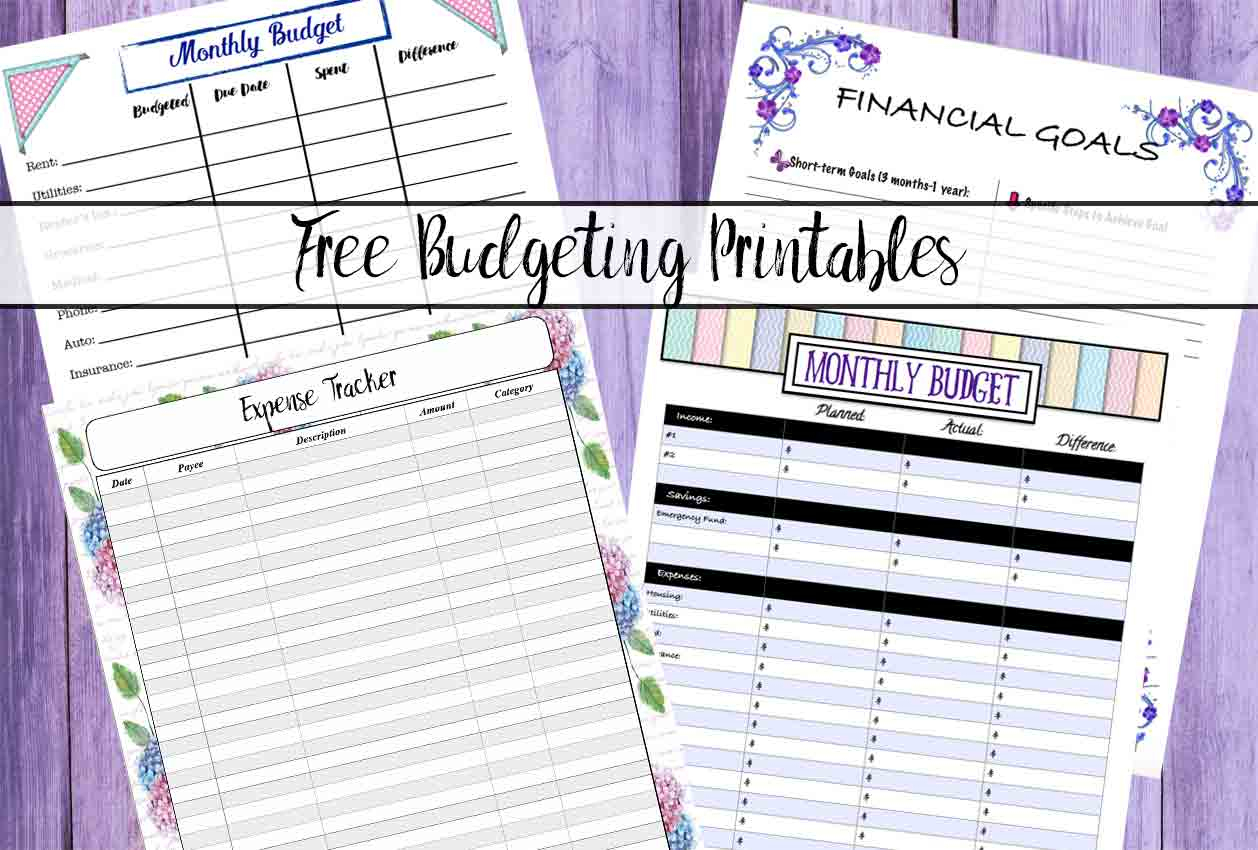 Free Budgeting Printables: Expense Tracker, Budget, &amp;amp; Goal-Setting - Free Printable Finance Sheets