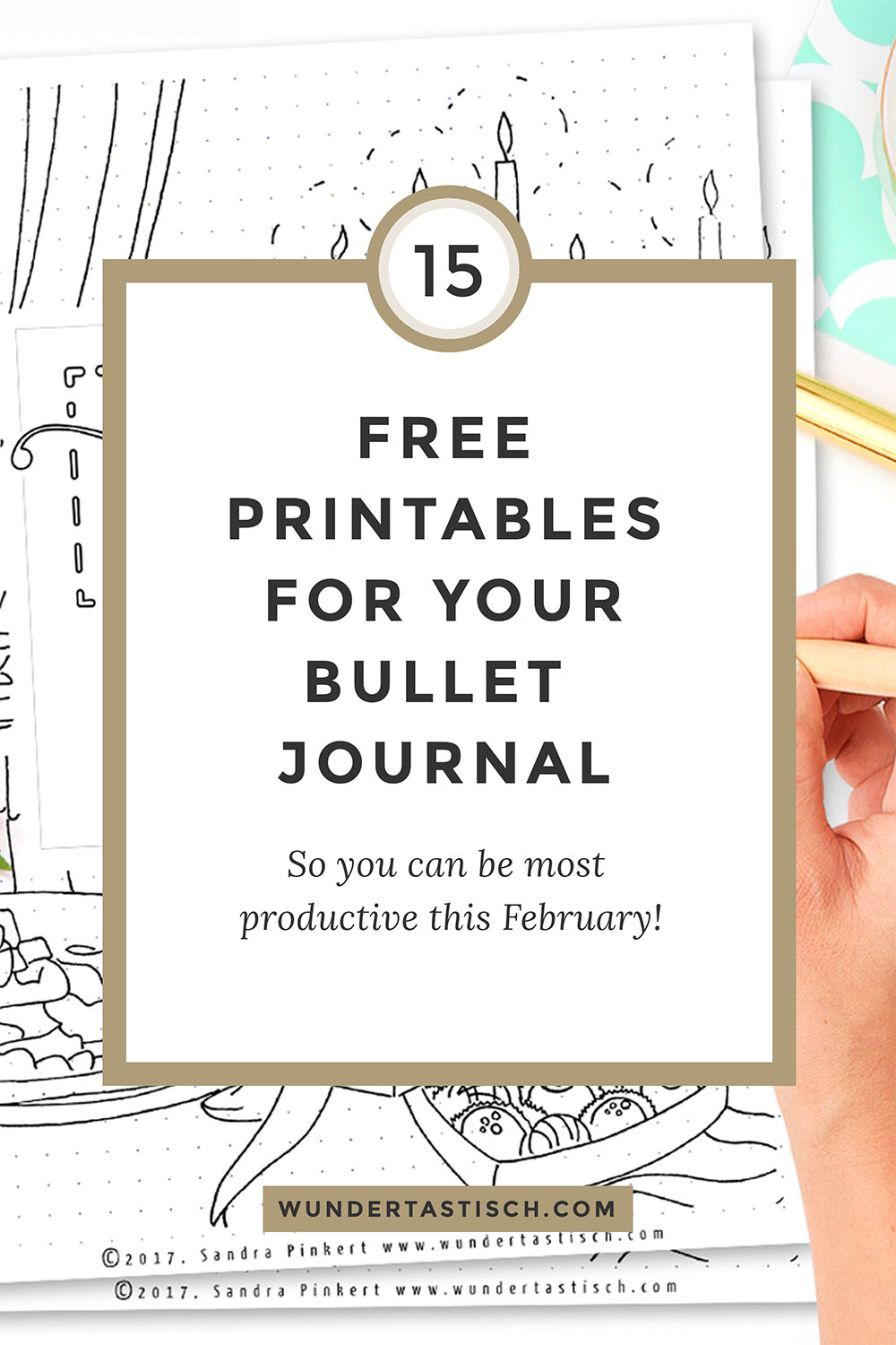 Free Bullet Journal Printables February 2017 - Wundertastisch - Free Printable Journal Templates