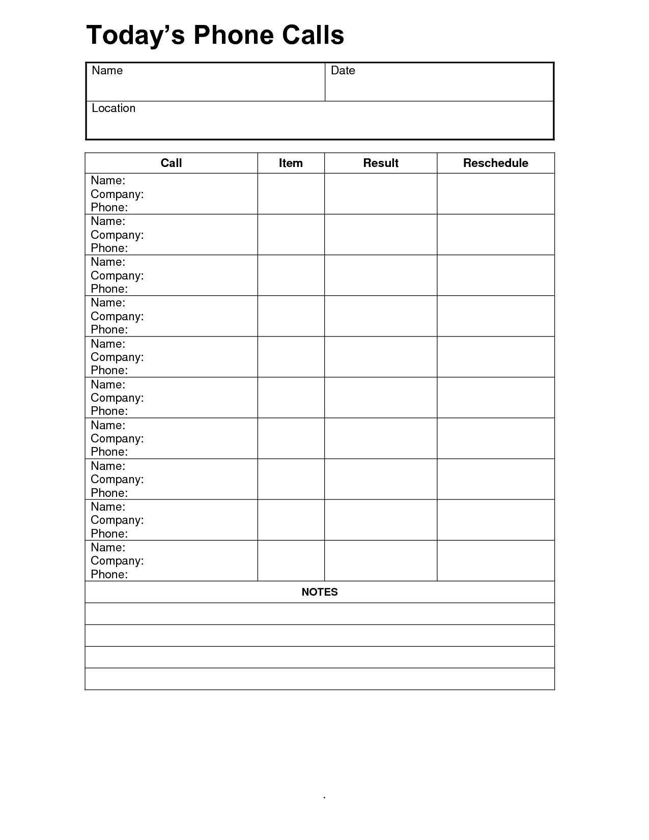 Free Call Log Template Sheet Css 2087 | Projects To Try | Pinterest - Free Printable Message Sheets