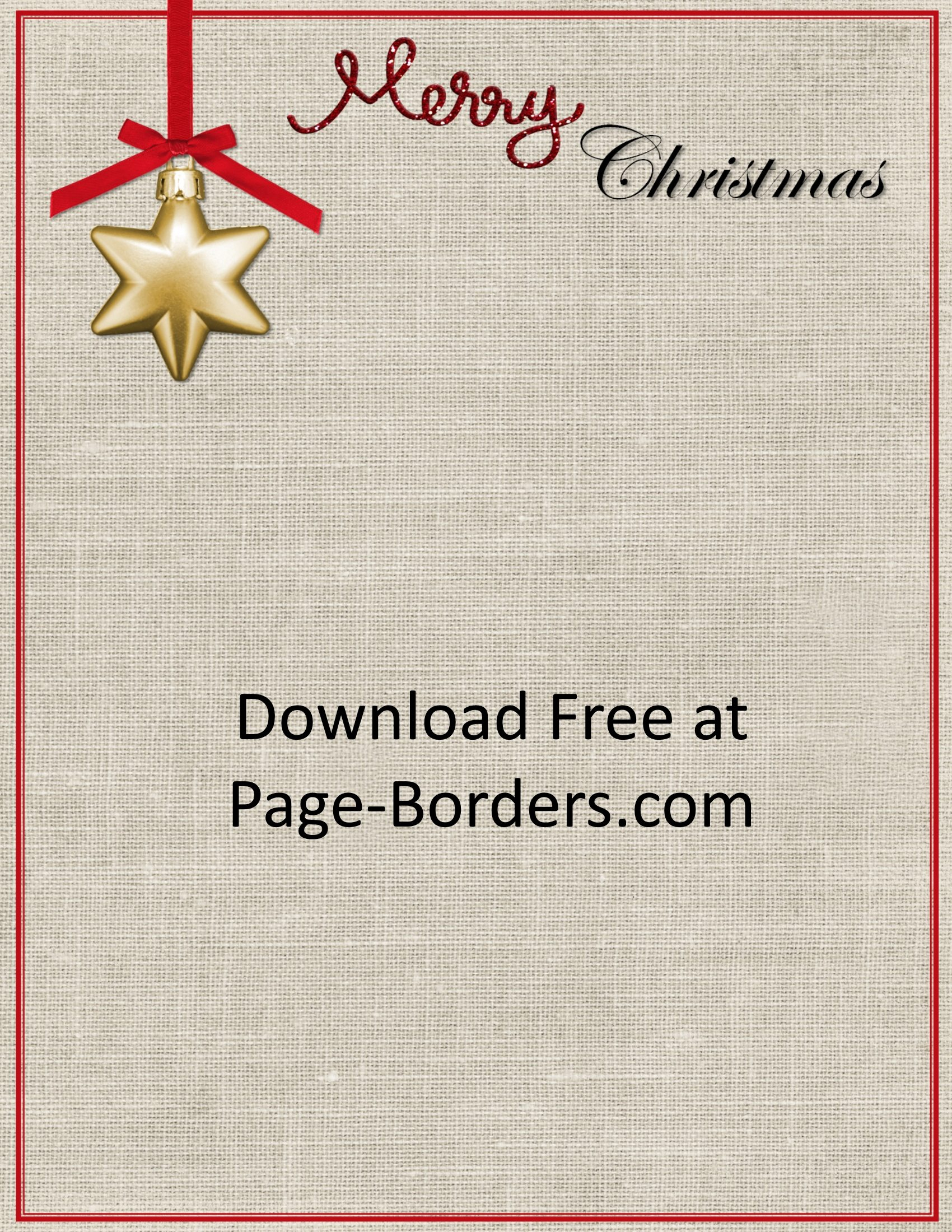 Free Christmas Border | Customize Online | Personal &amp;amp; Commercial Use - Free Printable Christmas Border Paper