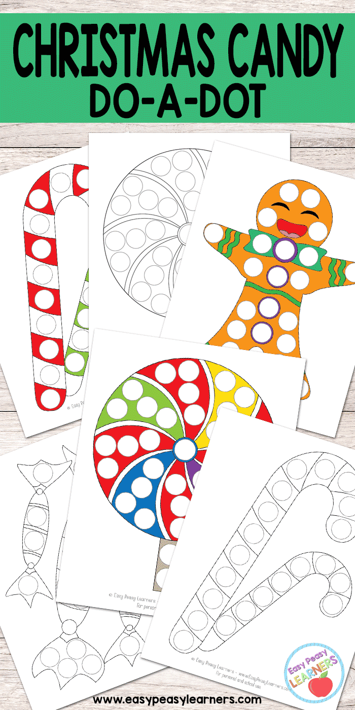 Free Christmas Candy Do A Dot Printables - Easy Peasy Learners - Do A Dot Art Pages Free Printable