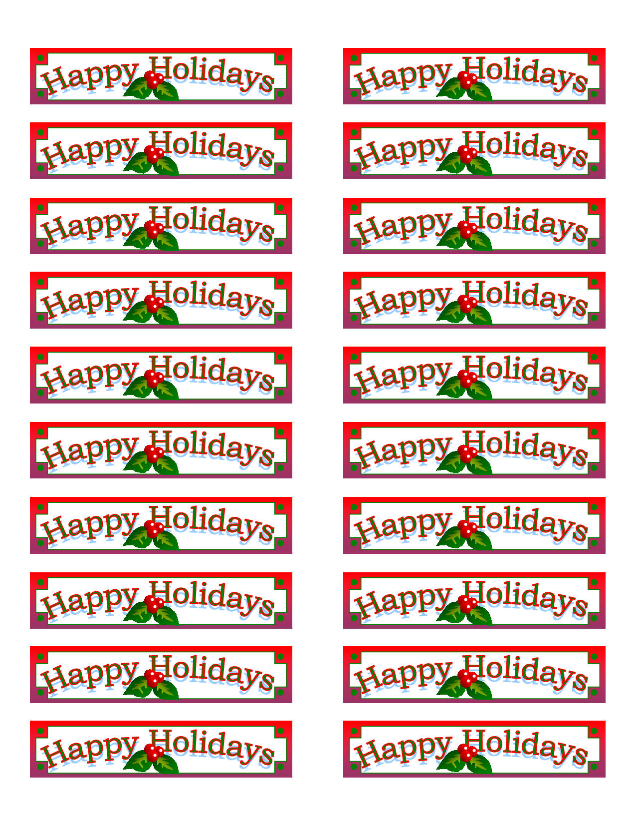 Free Christmas Label Templates Avery 5160 – Festival Collections - Free Printable Labels Avery 5160