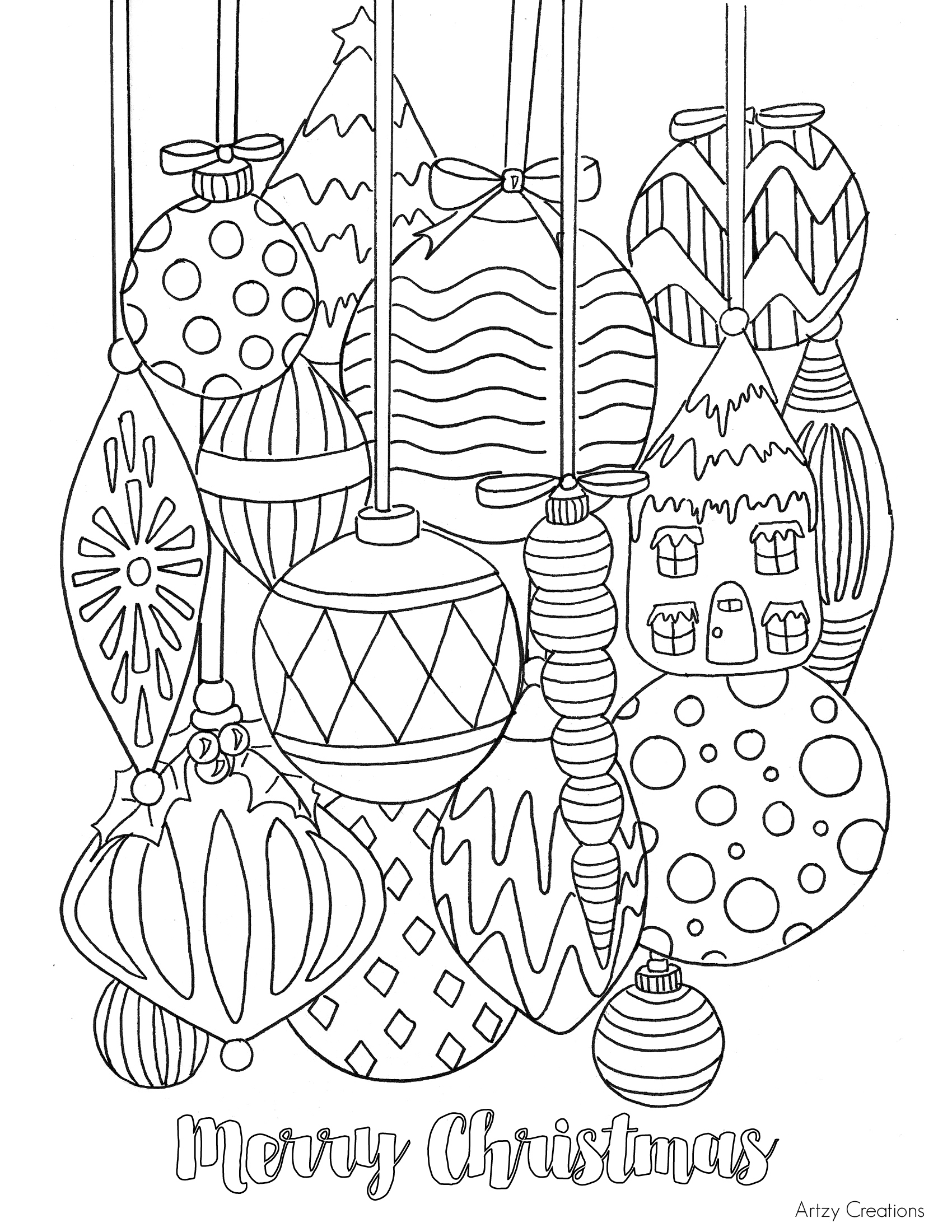 Free Christmas Ornament Coloring Page - Tgif - This Grandma Is Fun - Free Printable Ornaments To Color