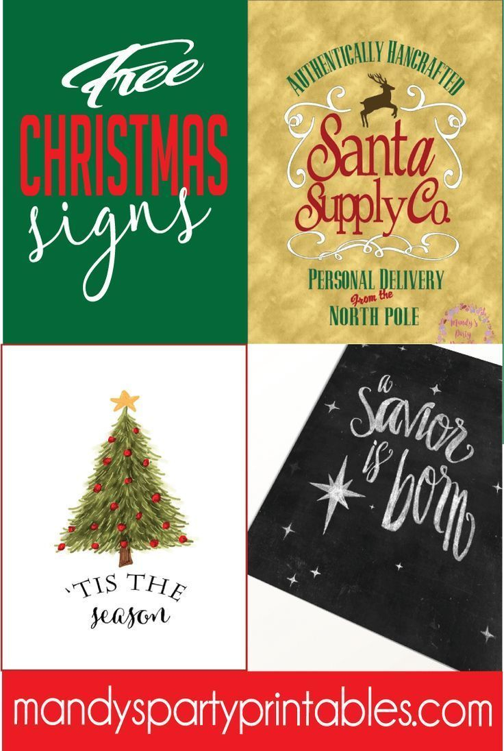 Free Christmas Printable Signs Roundup | Free Printables | Free - Free Printable Christmas Party Signs
