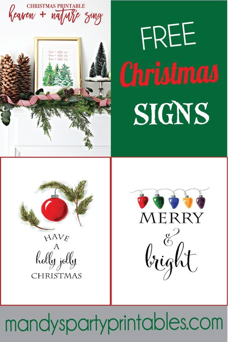 Free Christmas Printable Signs Roundup | Mandy&amp;#039;s Party Printables - Free Printable Christmas Party Signs